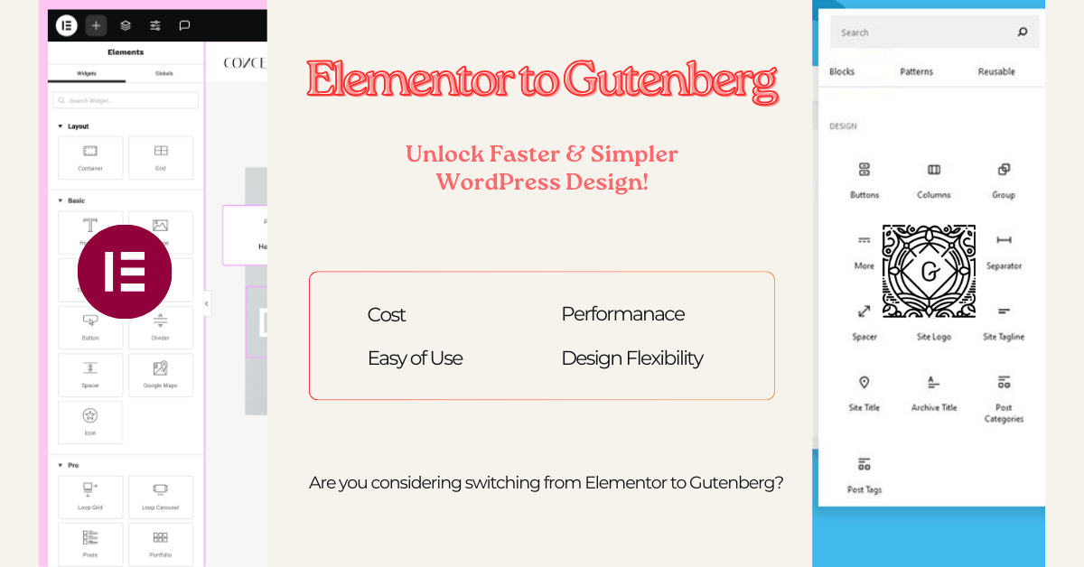 Switch from Elementor to Gutenberg